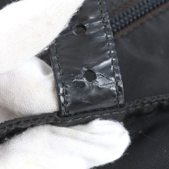 Prada Tessuto Nylon Triangle Logo Leather Shoulder Bag Crossbody Messenger - Picture 9 of 11